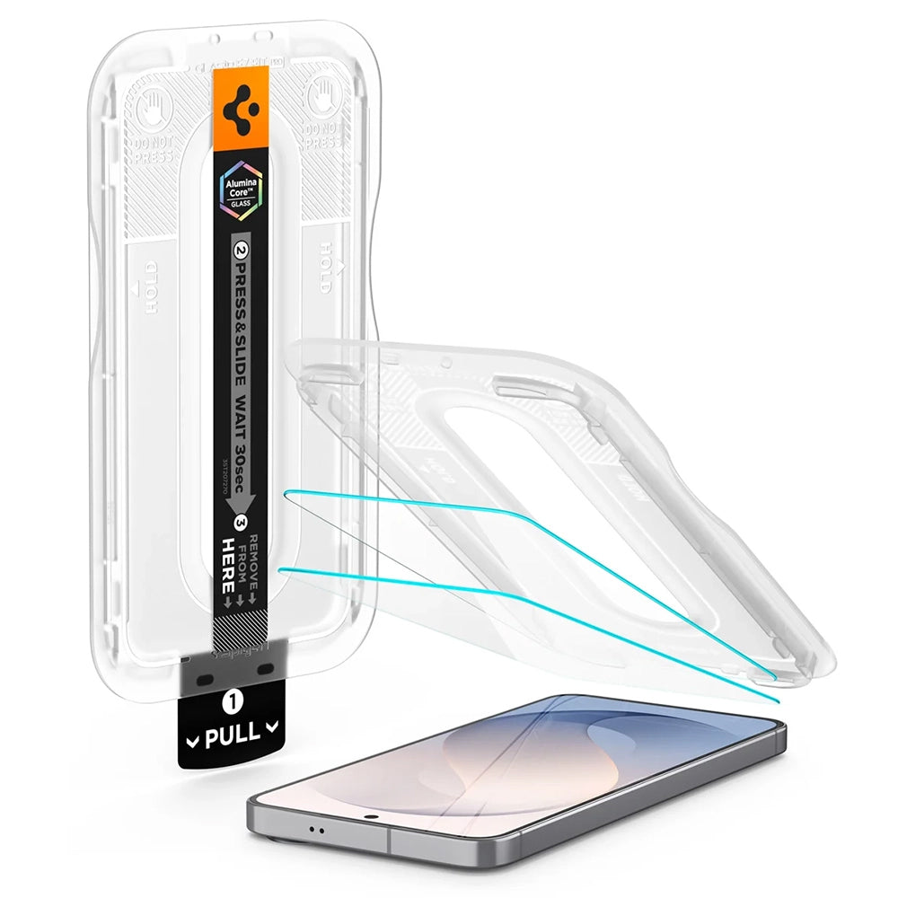 Folia ochronna na ekran Spigen GlastR EZ FIT Pro HD do Samsung Galaxy S26 FE S741, szkło hartowane, pełna klej, zestaw 2 sztuki AGL11811