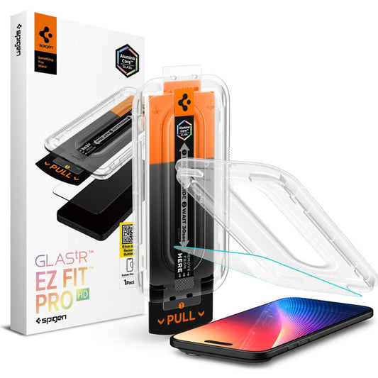 Folia ochronna do ekranu Spigen GlastR EZ FIT Pro dla Apple iPhone 17 Air, Hartowane szkło, Pełne klejenie