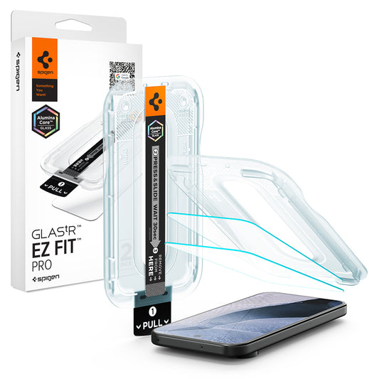 Folia ochronna na ekran Spigen GlastR EZ FIT Pro do Google Pixel 11 Pro / 11, szkło hartowane, pełna klej, zestaw 2 sztuki AGL11480