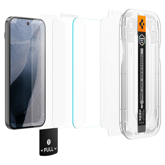 Folia ochronna na ekran Spigen GlastR EZ FIT Pro do Google Pixel 11 Pro / 11, szkło hartowane, pełna klej, zestaw 2 sztuki AGL11480