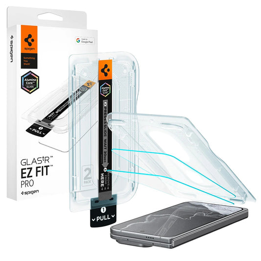 Spigen GlastR EZ FIT Pro Screen Protector for Google Pixel 11 Pro Fold, Tempered Glass, Full Glue, Set of 2 pieces AGL11490