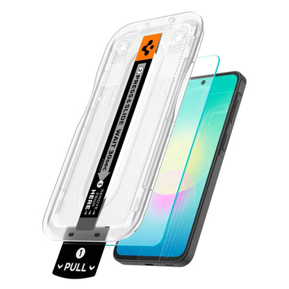 Folia ochronna na ekran Spigen GlastR EZ FIT Pro do Samsung Galaxy A27 5G, szkło hartowane, pełna klej, zestaw 2 sztuki AGL11809