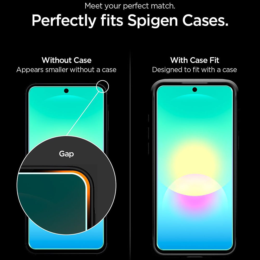 Folia ochronna na ekran Spigen GlastR EZ FIT Pro do Samsung Galaxy A27 5G, szkło hartowane, pełna klej, zestaw 2 sztuki AGL11809