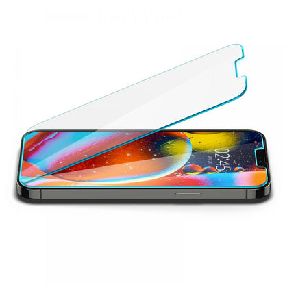Spigen GlastR Slim Screen Protector for Apple iPhone 17e / 16e / 14 / 13 Pro, Tempered Glass, Full Glue