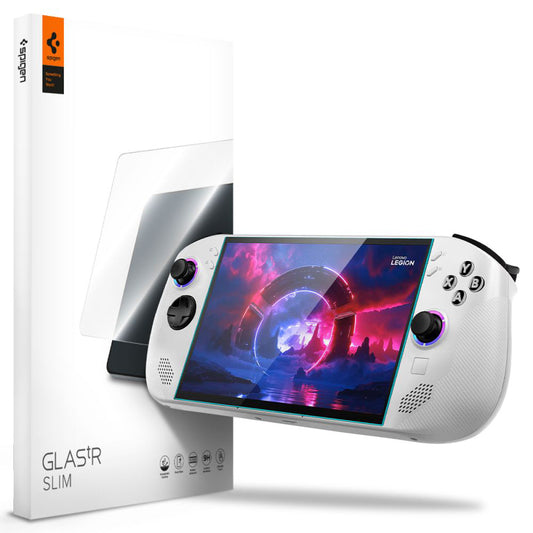 Folia ochronna na ekran Spigen GlastR Slim dla Lenovo Legion Go S, Hartowane szkło, Pełne klejenie, Zestaw 2 sztuki AGL09773