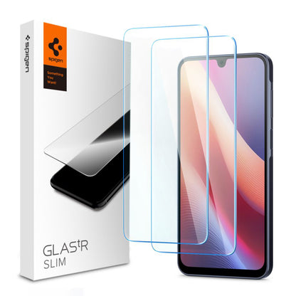Folia ochronna na ekran Spigen GlastR Slim dla Samsung Galaxy A26 A266 / A16 5G A166 / A16 4G A165, Hartowane szkło, Pełne klejenie, Zestaw 2 sztuki