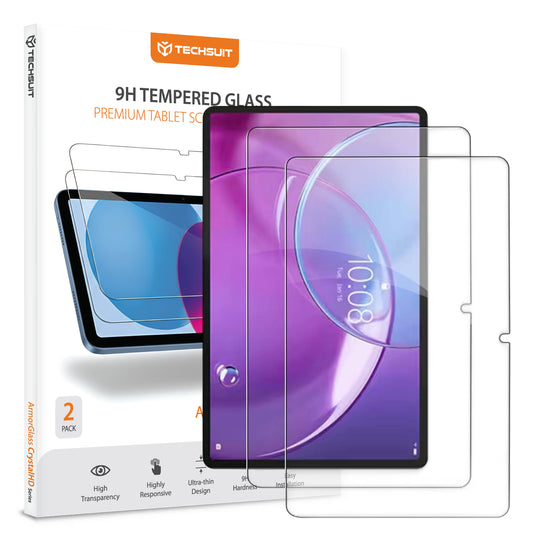 Folia ochronna na ekran Techsuit ArmorGlass CrystalHD do Lenovo Idea Tab Pro Gen 2, szkło hartowane, pełna klej, zestaw 2 sztuki