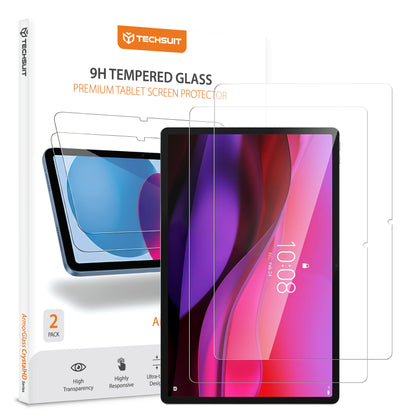 Folia ochronna na ekran Techsuit ArmorGlass CrystalHD dla Lenovo Yoga Tab Plus, Hartowane szkło, Pełne klejenie, Zestaw 2 sztuki