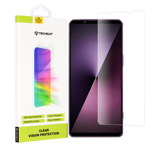 Folia ochronna na ekran Techsuit Clear Vision do Sony Xperia 1 VII, szkło hartowane, pełna warstwa kleju