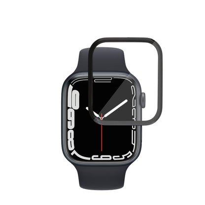 Folia ochronna Ecran Techsuit Nano Flex do Apple Watch Series 9 / 8 / 7 41mm, Plastik, Zestaw 2 sztuki, Czarna