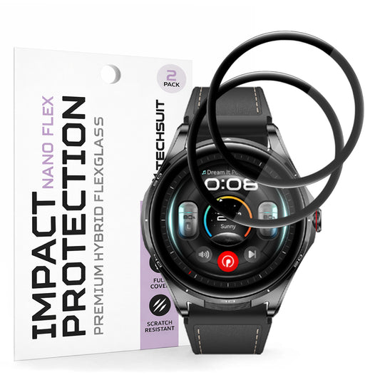 Folia ochronna na ekran Techsuit Nano Flex do Huawei Watch Buds 2, plastik, zestaw 2 sztuki, czarna