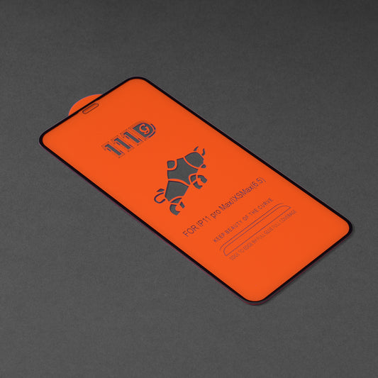 Folia ochronna na ekran Techsuit do Apple iPhone 11 Pro Max / XS Max, szkło hartowane, Full Glue, 111D, czarna