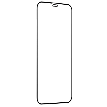 Techsuit Screen Protector Film for Apple iPhone 12 / 12 Pro, Tempered Glass, Full Glue, 111D, Black