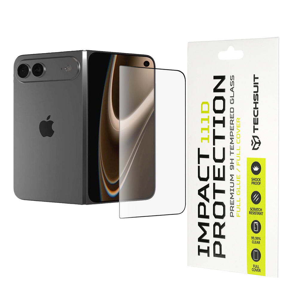 Folia ochronna na ekran Techsuit do Apple iPhone Ultra, szkło hartowane, Full Glue, 111D, czarna