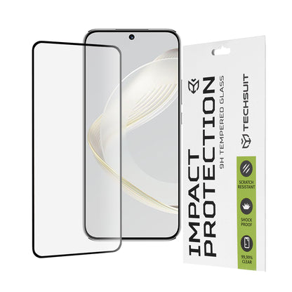 Folia ochronna na ekran Techsuit do Huawei nova 12s / nova 11, szkło hartowane, Full Glue, 111D, czarna