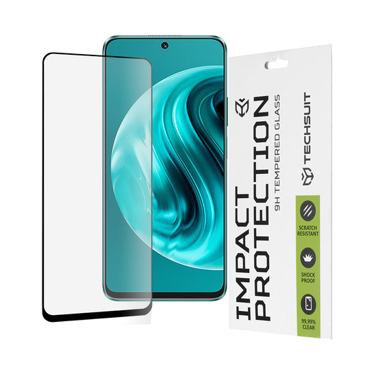 Folia ochronna na ekran Techsuit do Huawei nova 13i / nova 12i, szkło hartowane, Full Glue, 111D, czarna