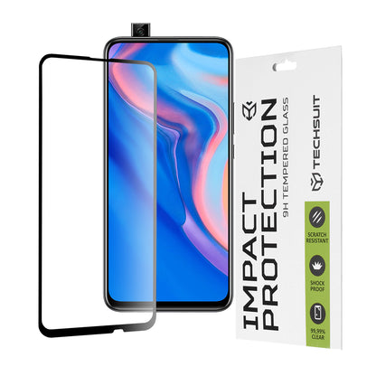 Techsuit Screen Protector Film for Huawei Y9 Prime (2019) / P Smart Z, Tempered Glass, Full Glue, 111D, Black