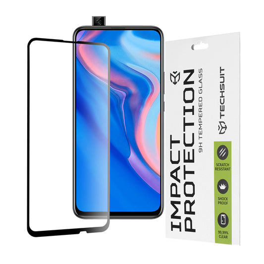 Folia ochronna na ekran Techsuit do Huawei Y9 Prime (2019) / P Smart Z, szkło hartowane, Full Glue, 111D, czarna