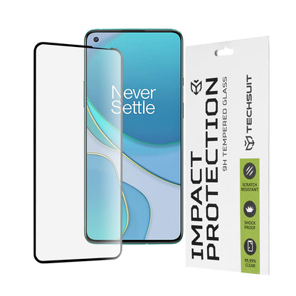 Folia ochronna na ekran Techsuit do OnePlus 8T, szkło hartowane, Full Glue, 111D, czarna
