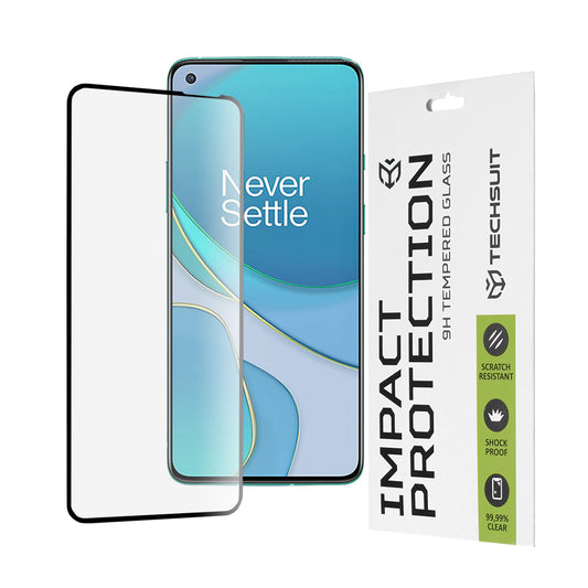 Folia ochronna na ekran Techsuit do OnePlus 8T, szkło hartowane, Full Glue, 111D, czarna