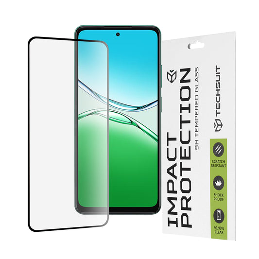 Folia ochronna na ekran Techsuit do Oppo A5 4G, szkło hartowane, Full Glue, 111D, czarna