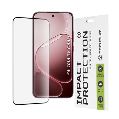 Folia ochronna na ekran Techsuit dla Oppo A6 Pro 5G / A6 Pro 4G, Hartowane szkło, Full Glue, 111D, Czarna