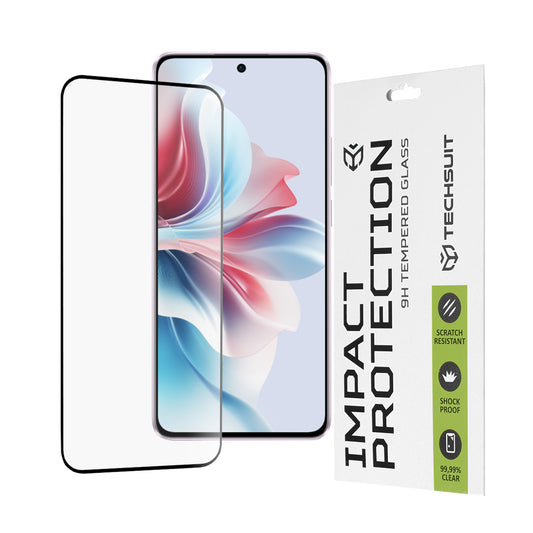 Folia ochronna na ekran Techsuit do Oppo Reno11 F, szkło hartowane, Full Glue, 111D, czarna