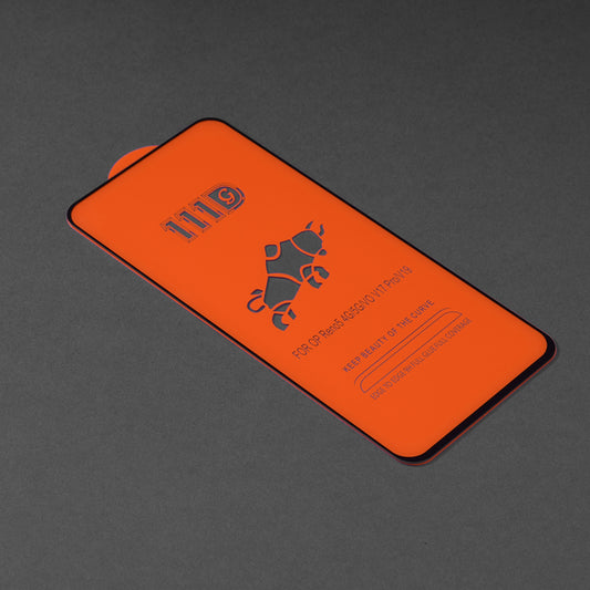 Folia ochronna na ekran Techsuit do Oppo Reno6 5G, szkło hartowane, Full Glue, 111D, czarna