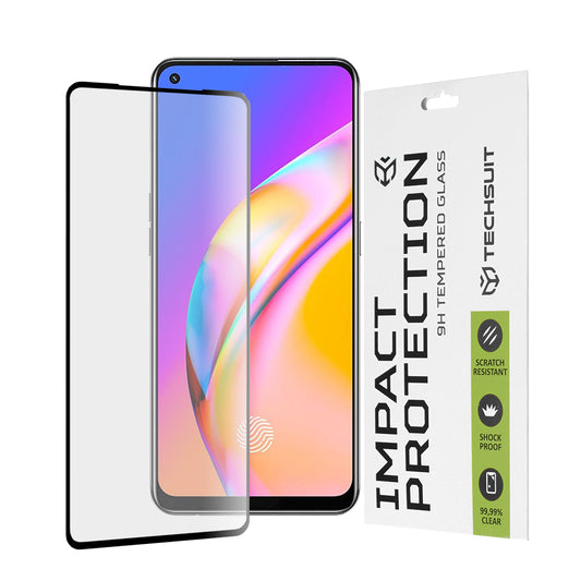 Folia ochronna na ekran Techsuit do Realme 9 / 9 Pro+ / Oppo Find X5 Lite / Reno7 5G / A94, szkło hartowane, Full Glue, 111D, czarna