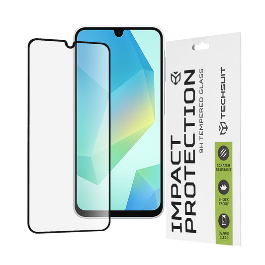Folia ochronna na ekran Techsuit do Samsung Galaxy A17 4G / A17 5G / A16 5G A166 / A16 4G A165, szkło hartowane, Full Glue, 111D, czarna