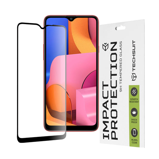 Folia ochronna na ekran Techsuit do Samsung Galaxy A20s A207, szkło hartowane, Full Glue, 111D, czarna
