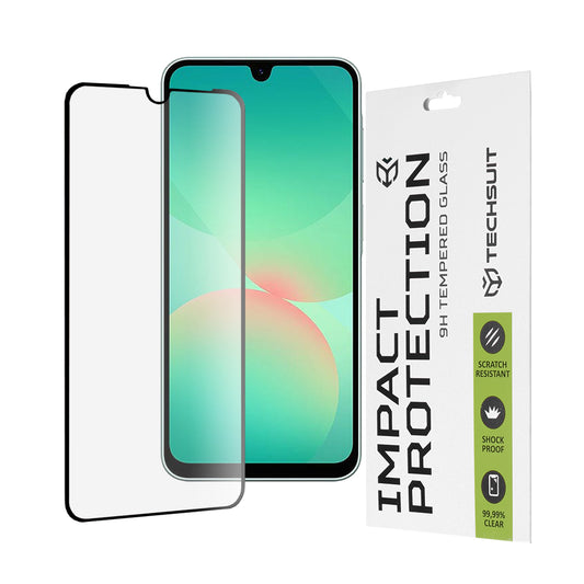 Folia ochronna na ekran Techsuit do Samsung Galaxy A26 A266, szkło hartowane, Full Glue, 111D, czarna