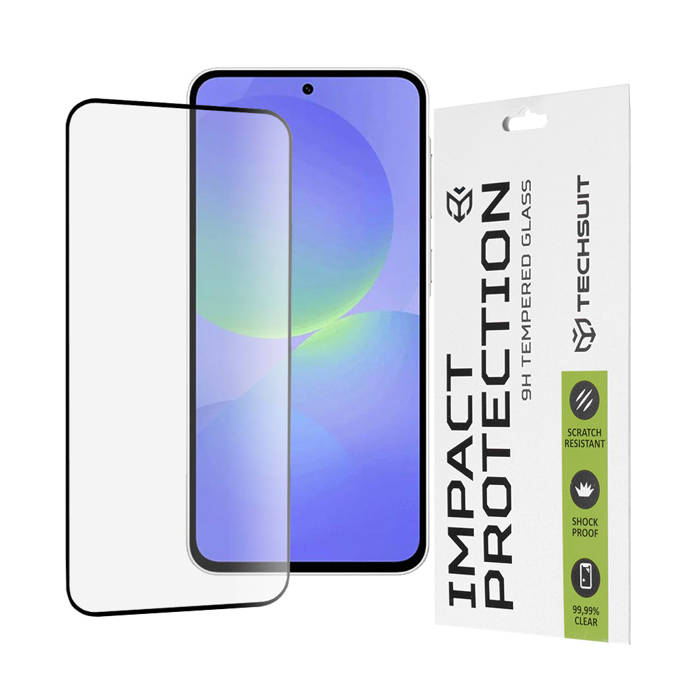 Folia ochronna na ekran Techsuit do Samsung Galaxy A56 A566 / A36 A366, szkło hartowane, Full Glue, 111D, czarna
