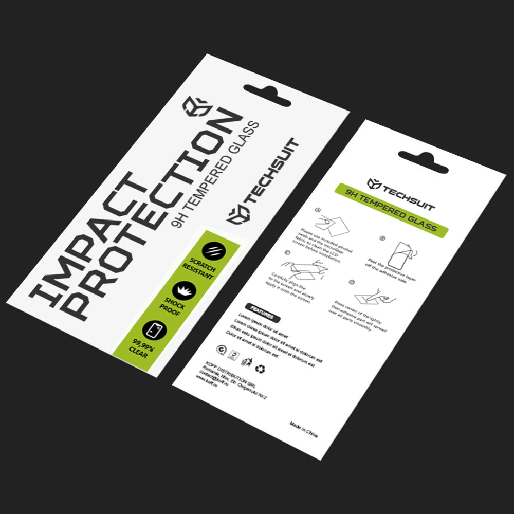Techsuit Screen Protector Film for Samsung Galaxy S21+ 5G G996, Tempered Glass, Full Glue, 111D, Black