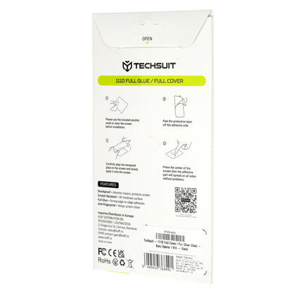 Folia ochronna na ekran Techsuit do Xiaomi 17T Pro, szkło hartowane, Full Glue, 111D, czarna