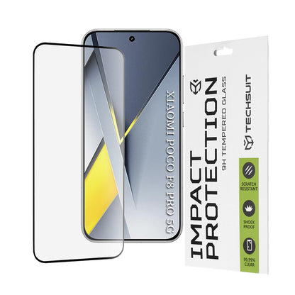 Folia ochronna na ekran Techsuit dla Xiaomi Poco F8 Pro, Hartowane szkło, Full Glue, 111D, Czarna