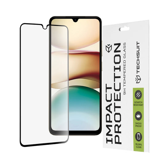 Folia ochronna na ekran Techsuit do Xiaomi Redmi A5 4G (Standard), szkło hartowane, Full Glue, 111D, czarna