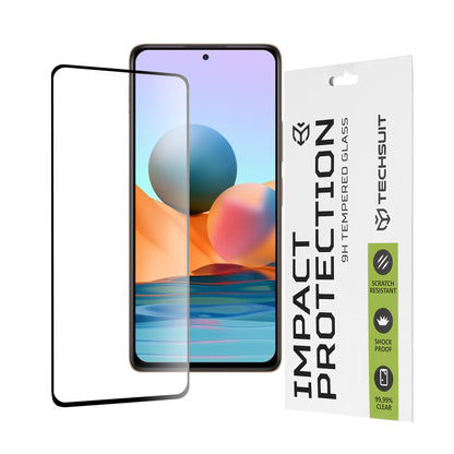 Folia ochronna na ekran Techsuit do Xiaomi Redmi Note 10 Pro Max / Note 10 Pro, szkło hartowane, Full Glue, 111D, czarna
