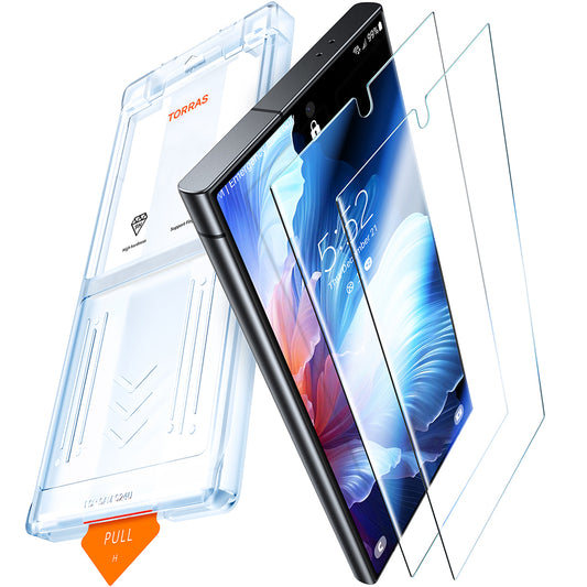 Folia ochronna na ekran Torras GlassGo Install Master dla Google Pixel 9a, Hartowane szkło, Pełne klejenie, Zestaw 2 sztuki