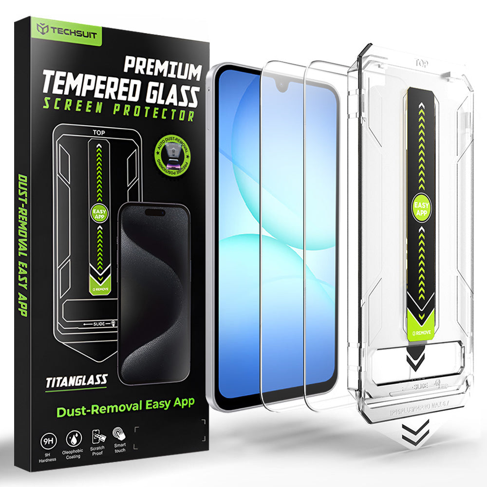 Folia ochronna na ekran Techsuit TitanGlass CrystalHD do Samsung Galaxy A17 5G / A16 5G A166 / A16 4G A165, szkło hartowane, zestaw 2 sztuki