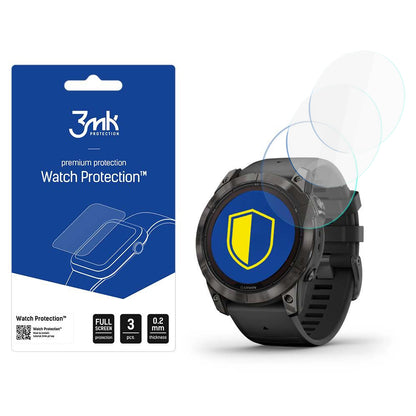 Folia ochronna 3MK FlexibleGlass do Garmin Fenix 7X Pro Solar, zestaw 3 sztuki, szkło elastyczne