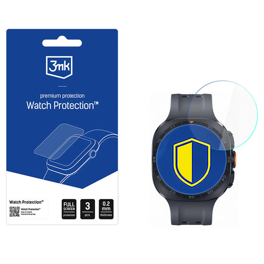 3MK FlexibleGlass Protective Film for Samsung Galaxy Watch Ultra2, Set of 3 pieces, Flexible Glass