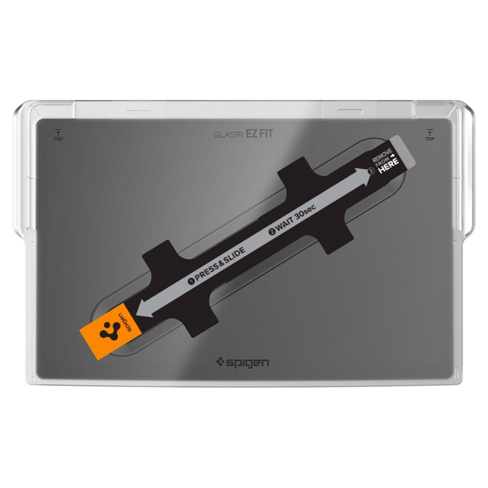 Spigen GlastR EZ FIT Protection Film for Tesla X / S Navigation (2022 - 2021), Tempered Glass, Black AGL04688