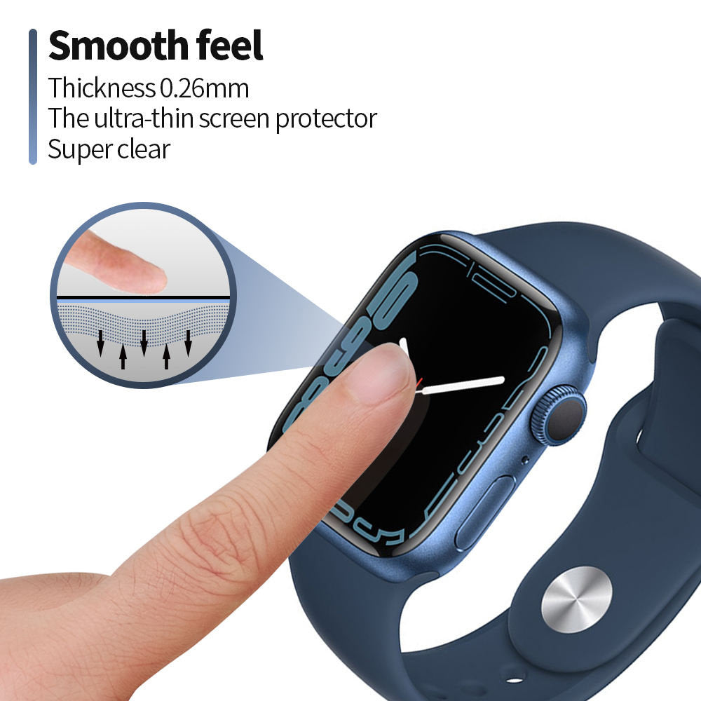 Folia ochronna Blueo High Molecule do Apple Watch 40mm Series, szkło hartowane, czarne