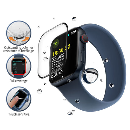 Folia ochronna Blueo High Molecule do Apple Watch 44mm Series, szkło hartowane, czarne