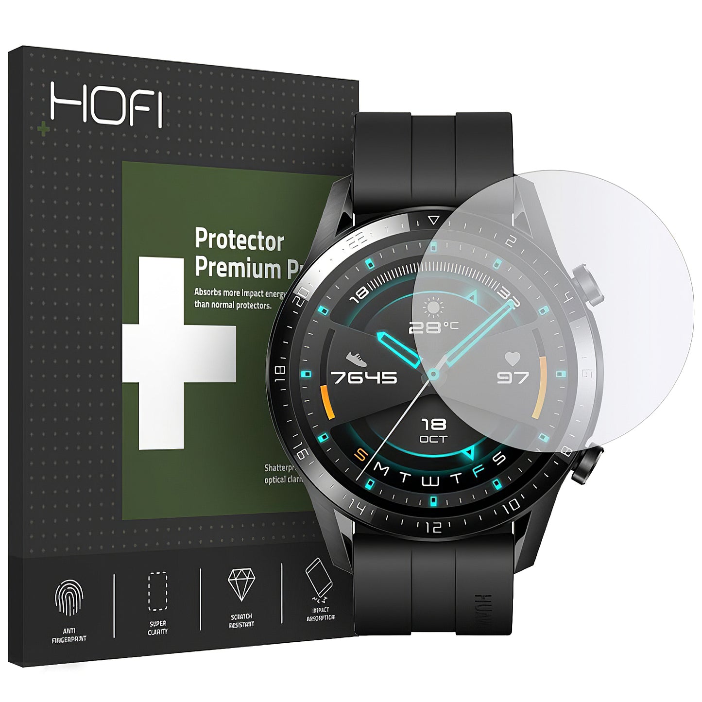 Folia ochronna HOFI PRO+ do Huawei Watch GT 2 46 mm, szkło ochronne