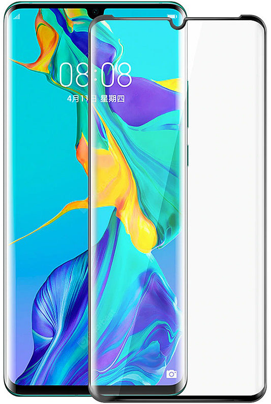 Ochraniacz ekranu OEM dla Huawei P30 Pro, szkło hartowane, pełne klejenie, 5D, czarny