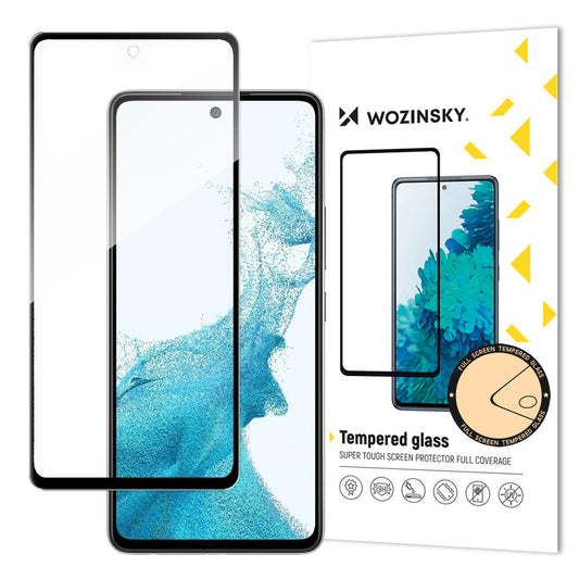 Ochraniacz ekranu WZK do Samsung Galaxy A53 5G A536, szkło ochronne, pełne klejenie, czarny