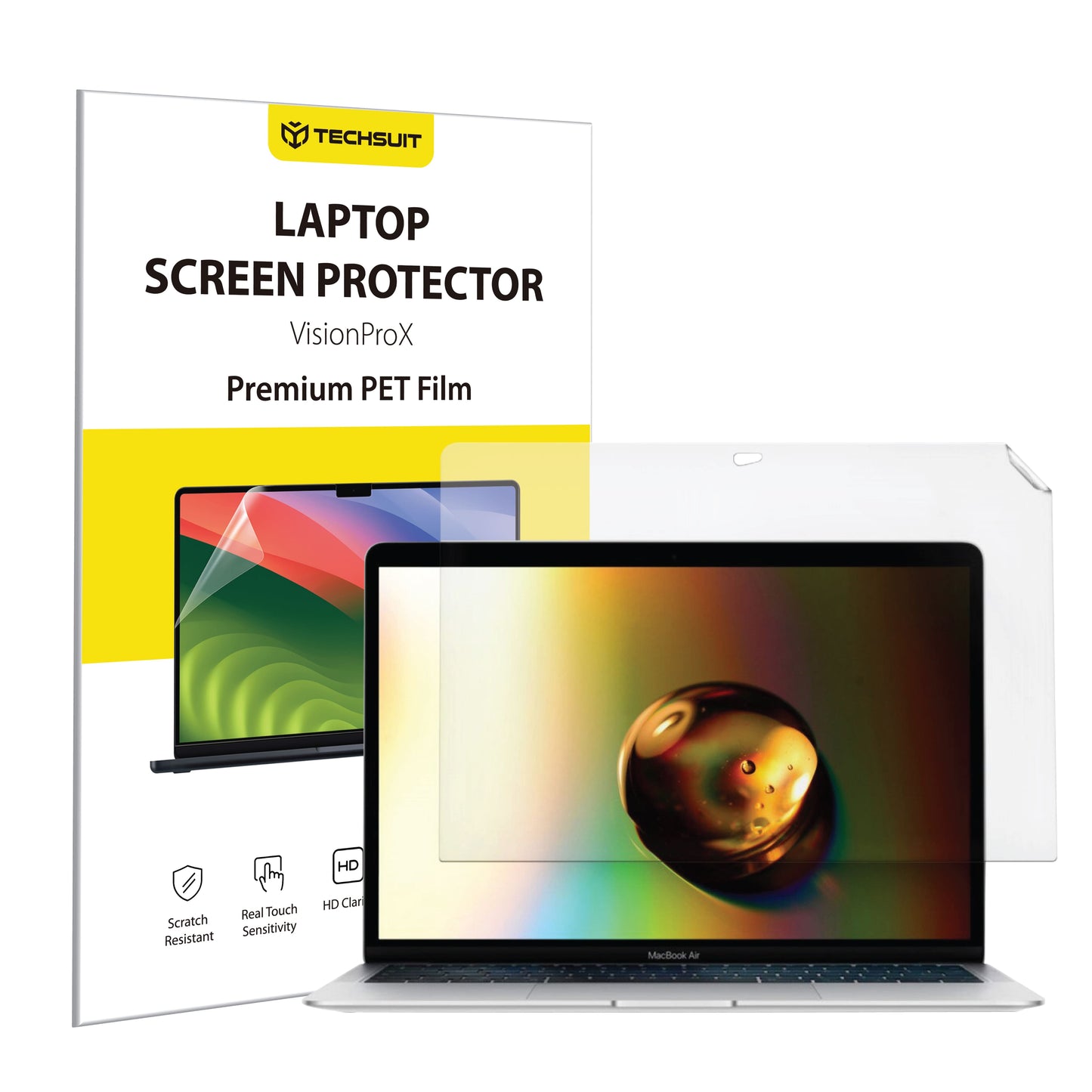 Matowa folia ochronna przeciw niebieskiemu światłu Techsuit VisionProX dla Apple MacBook Air 13inch (2020) / (2018) / (2017), Plastikowa