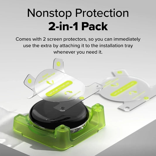 Folia Ochronna Ringke Dual Easy Pro dla Google Pixel Watch 4 45mm, Zestaw 2 sztuki, Plastik